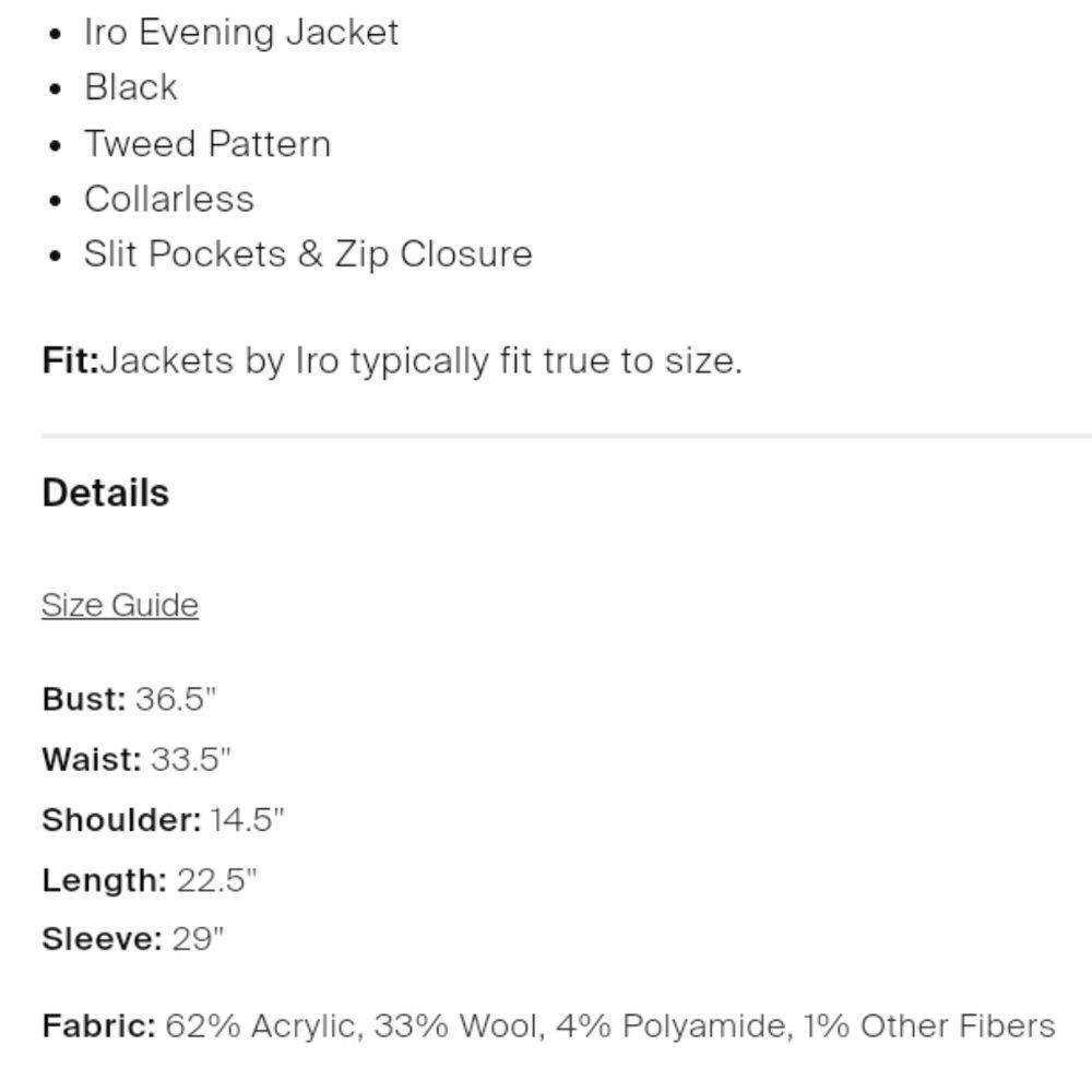 Iro Tweed Pattern Jacket - Picture 7 of 7